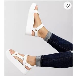 Teva Flatform Universal Sandal - Women's Shoes in Bright White size 7